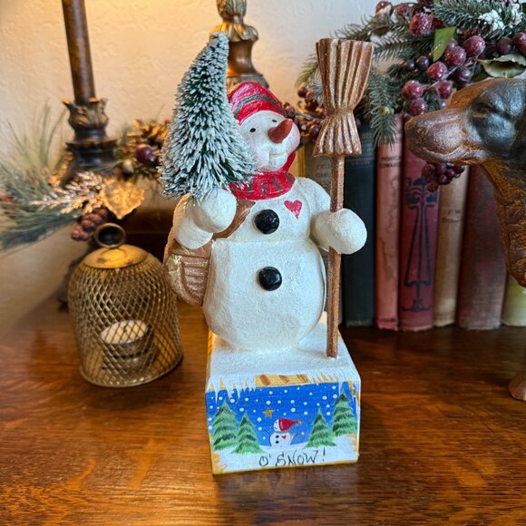 Vintage House of Hatten Denise Calla "O' Snow!" Snowman Musical Figurine - Picture 4 of 12